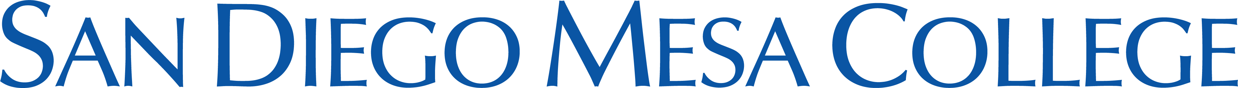 logo with words san diego mesa college on one line