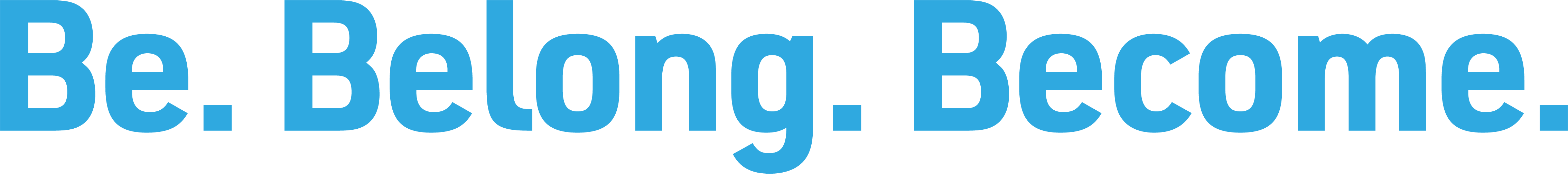 be belong become text logo