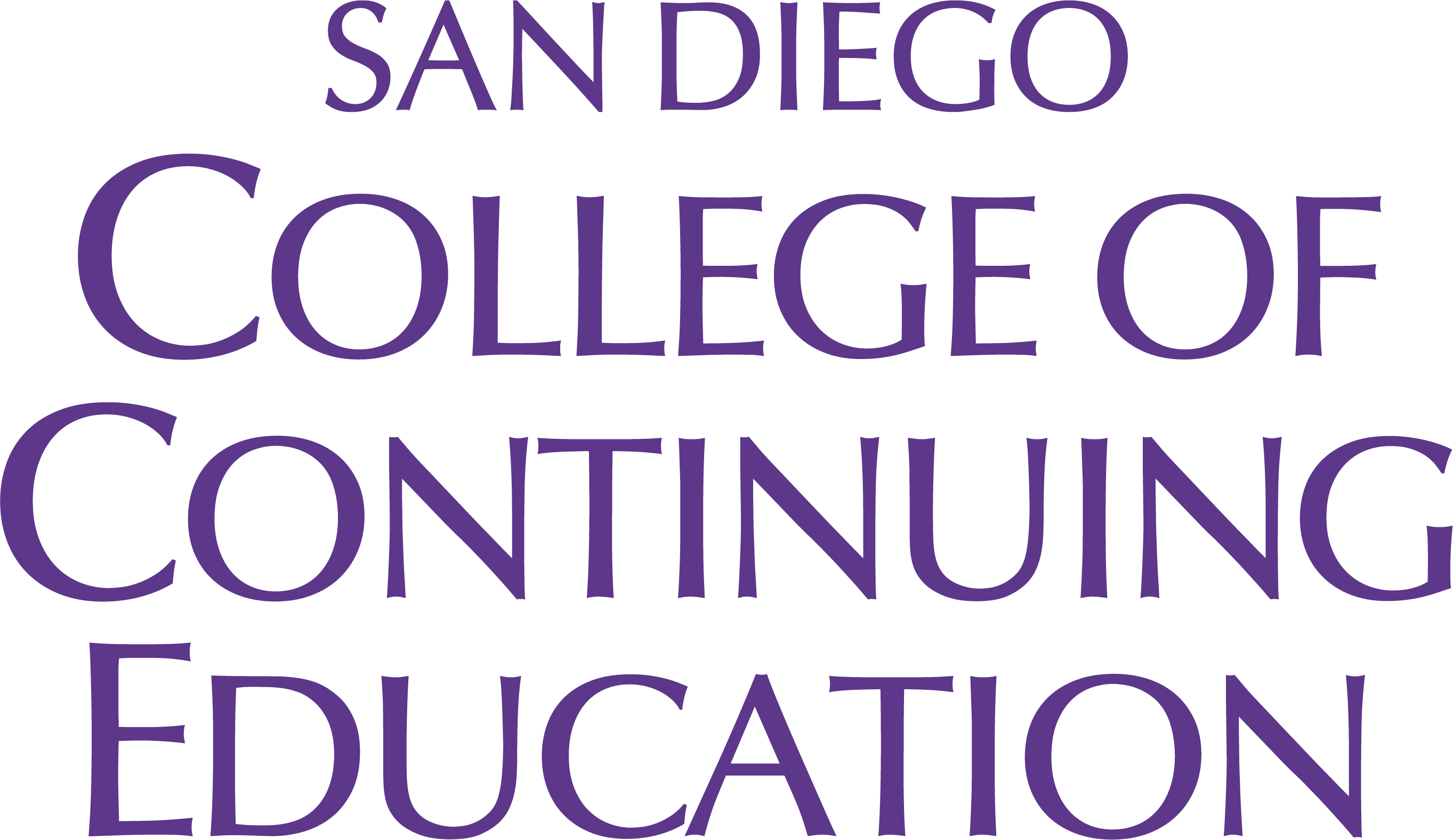 wordmark san diego college of continuing education color logo