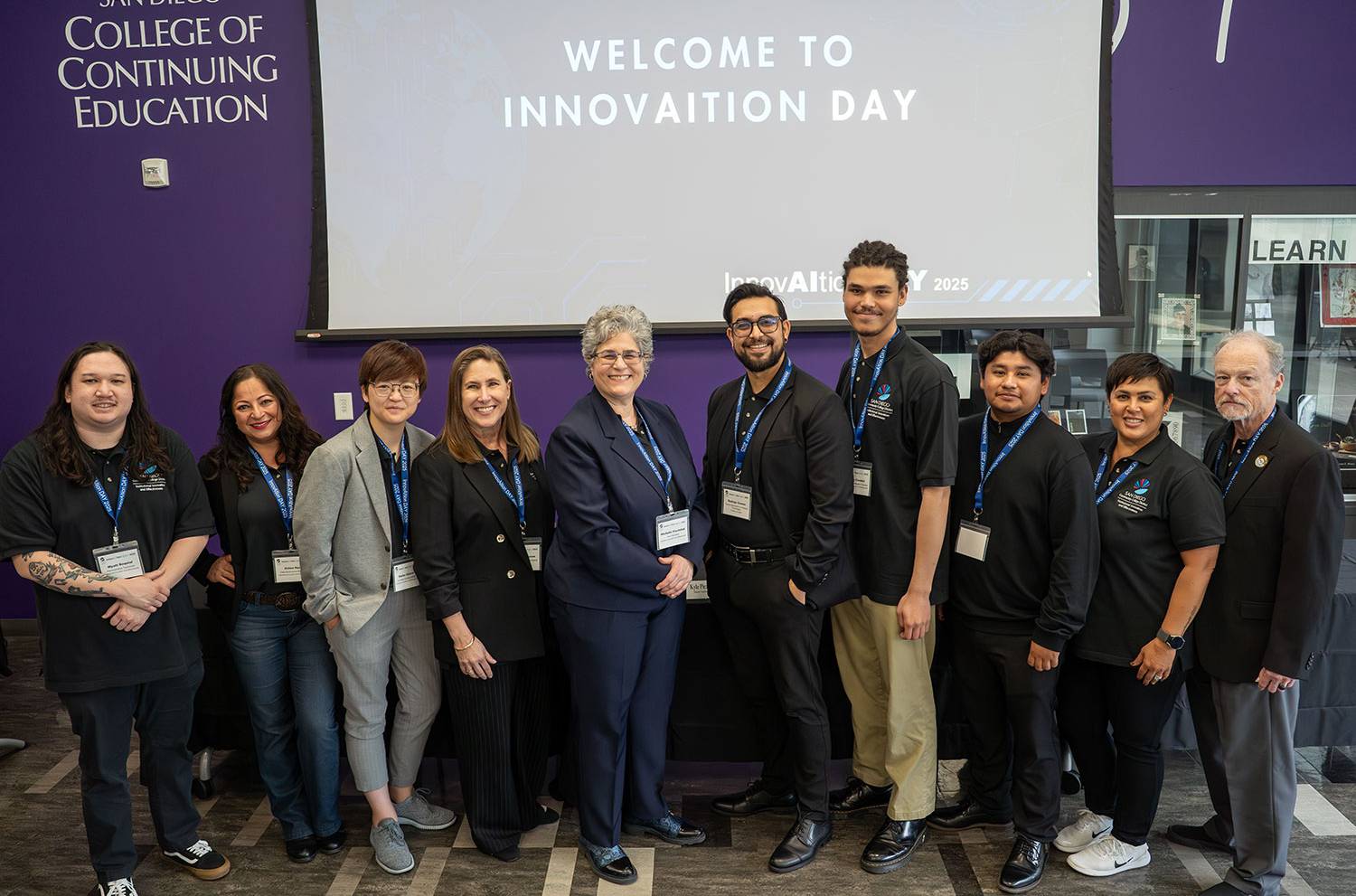 Ten employees from the Innovation division's at AI Day
