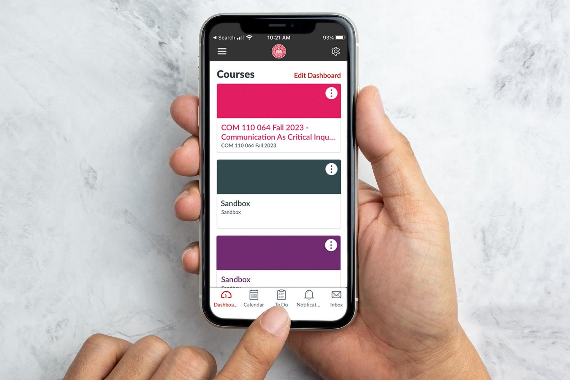 The Canvas Mobile app 