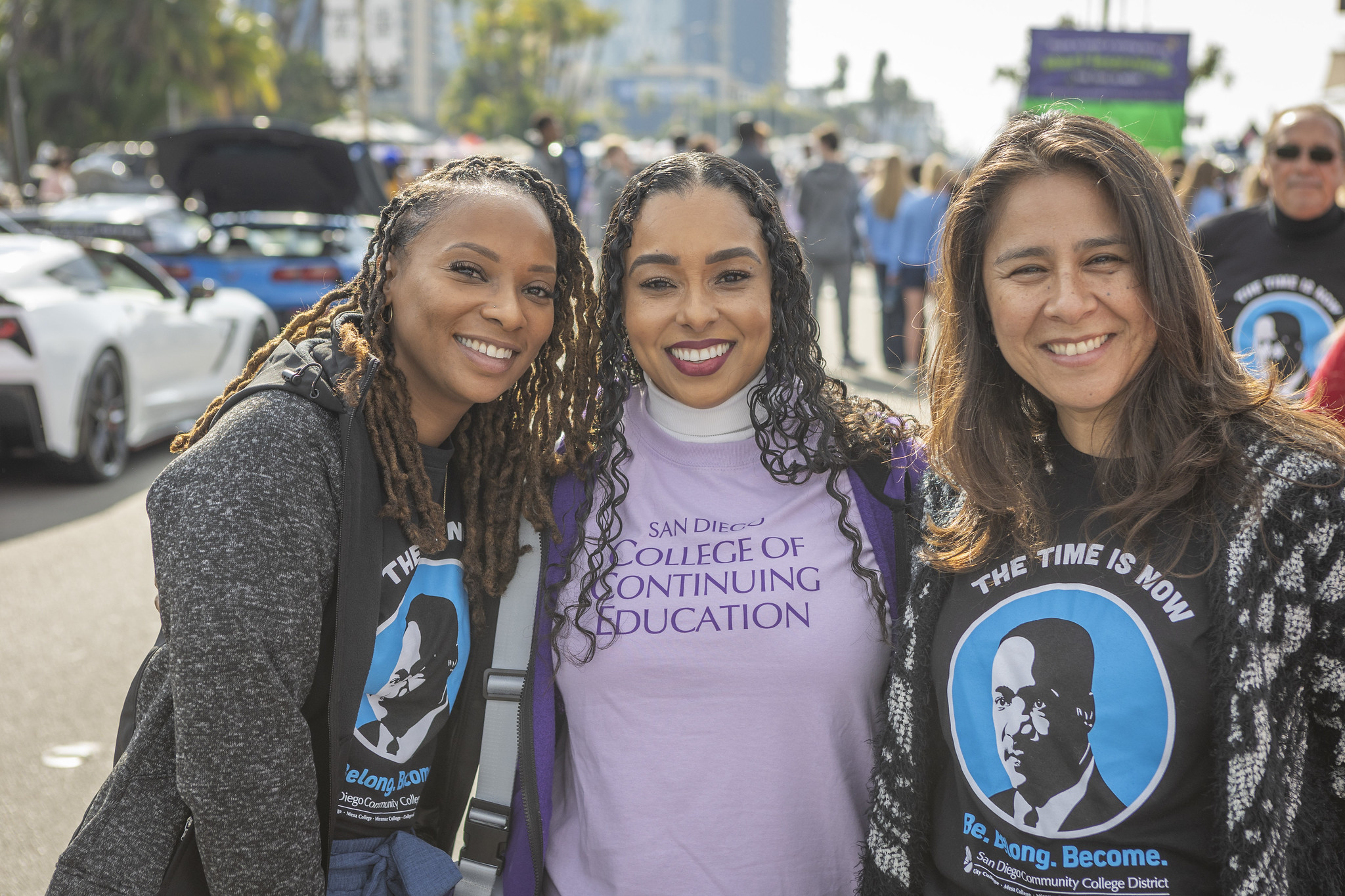 College of Continuing Edcuation president Tina King, center, with trustees Mariah Jameson and Geysil Arroyo.