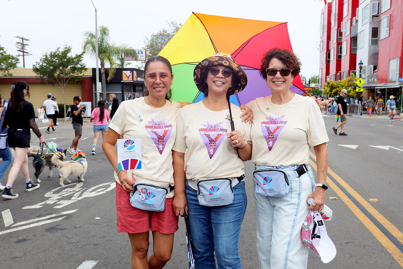 
Trustees Geysil Arroyo and Marichu Magana with Vice Chancellor of Development and Entrepreneurship Laurie Coskey.
