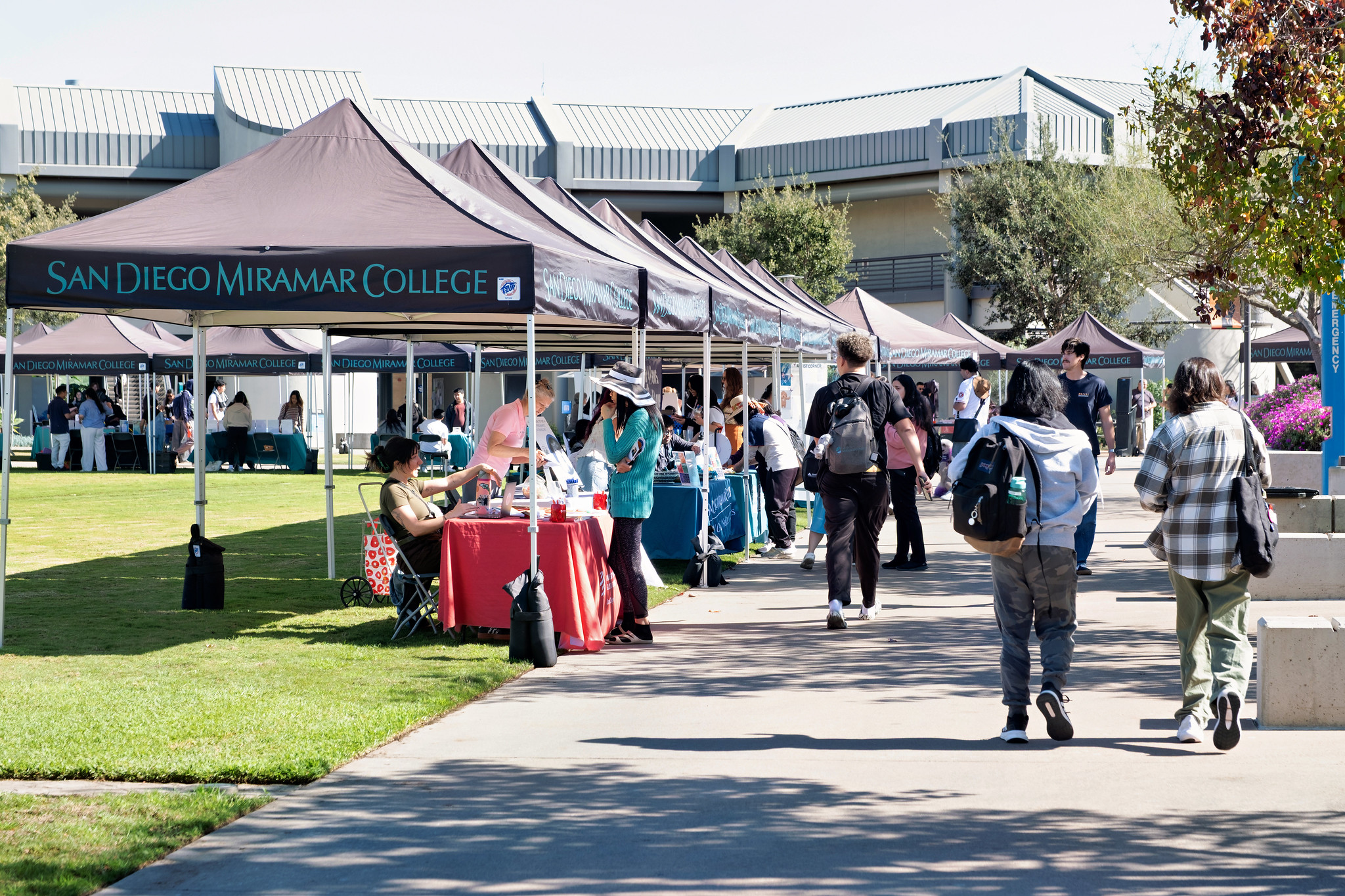 
Welcome tents at Miramar College
