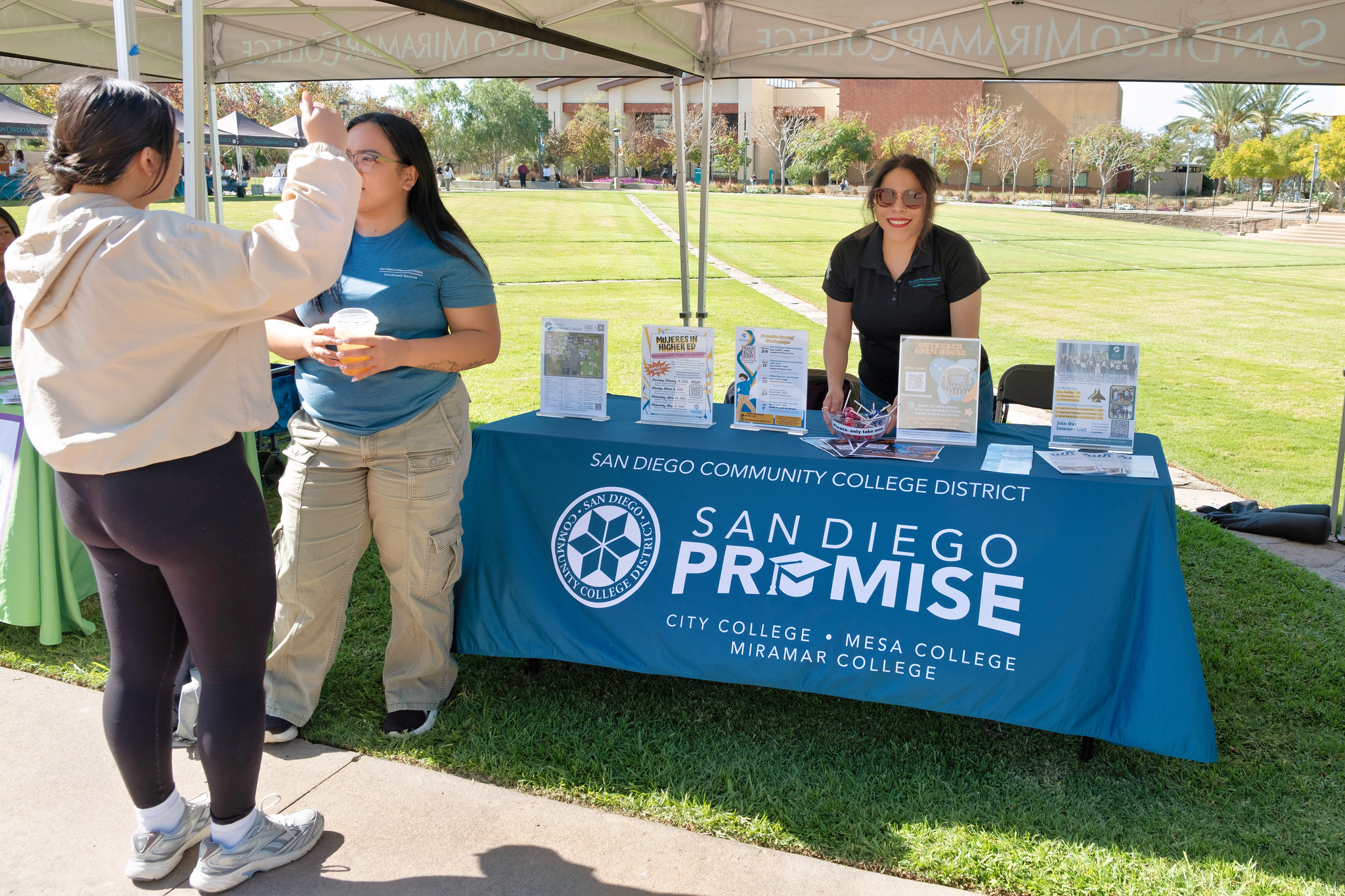 
The San Diego Promise information booth at Miramar College.
